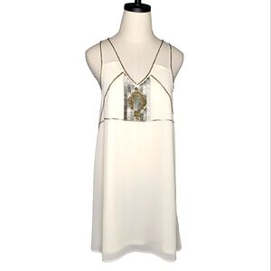 The Clothing Co Summer DRESS S Party Events Cocktails Metallic Beaded Bodice NEW